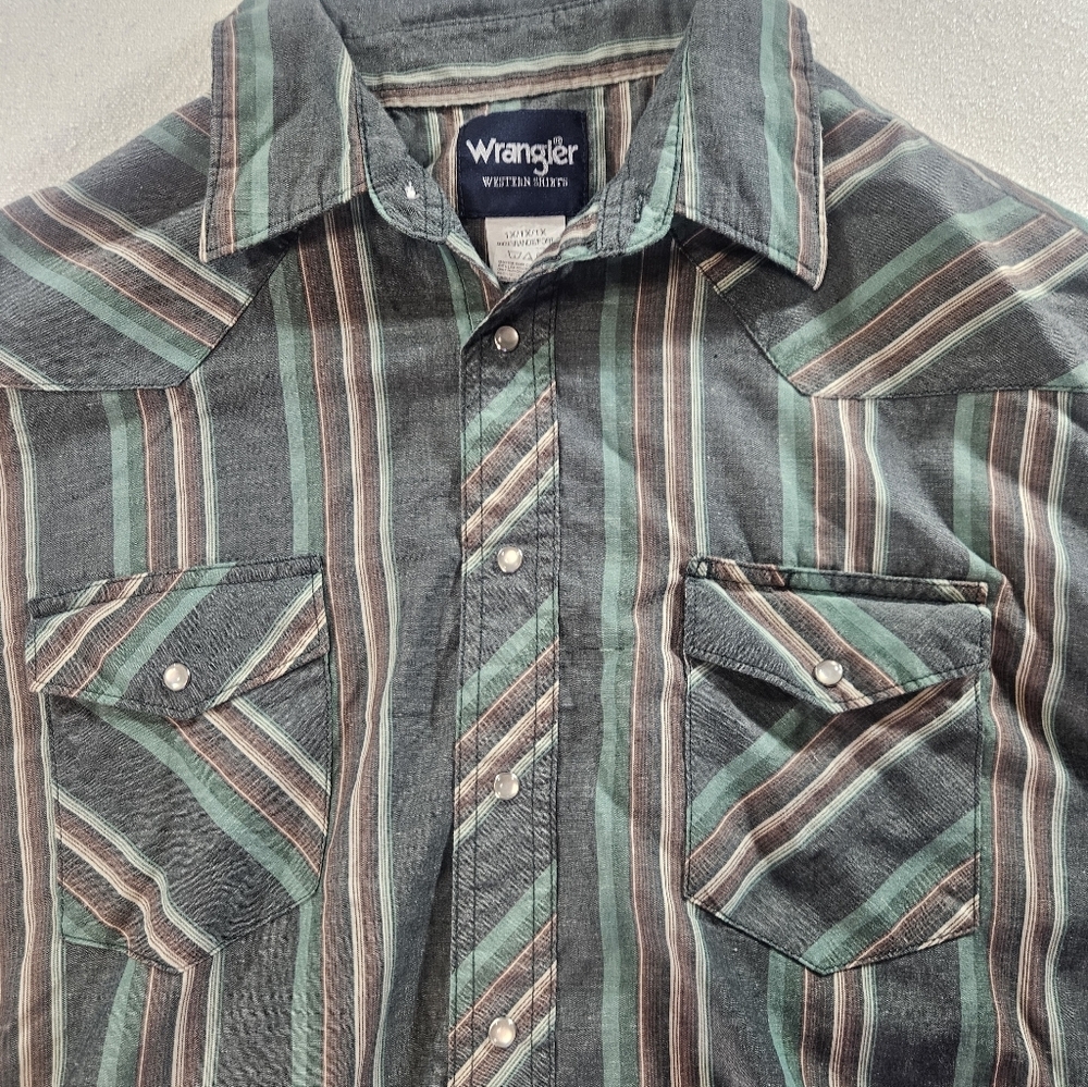 Wrangler Western Snap Shirt 1X Big - Picture 3 of 7